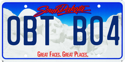 SD license plate 0BTB04