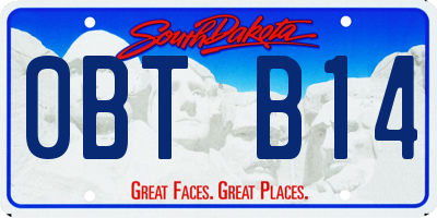 SD license plate 0BTB14