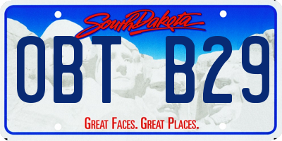 SD license plate 0BTB29