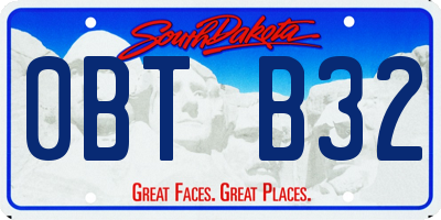 SD license plate 0BTB32