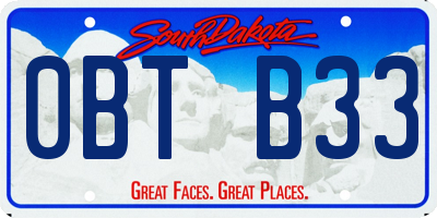 SD license plate 0BTB33