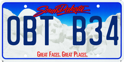 SD license plate 0BTB34