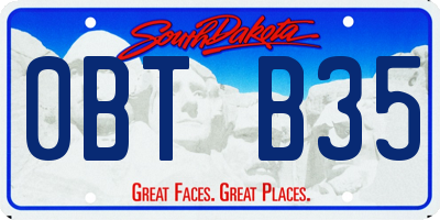 SD license plate 0BTB35