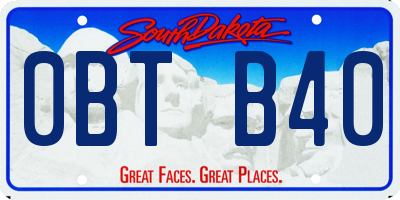 SD license plate 0BTB40