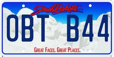 SD license plate 0BTB44