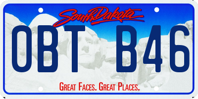 SD license plate 0BTB46
