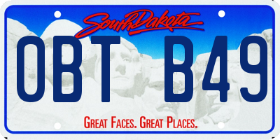 SD license plate 0BTB49