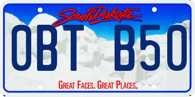 SD license plate 0BTB50