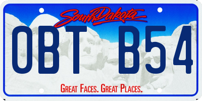 SD license plate 0BTB54
