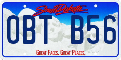 SD license plate 0BTB56