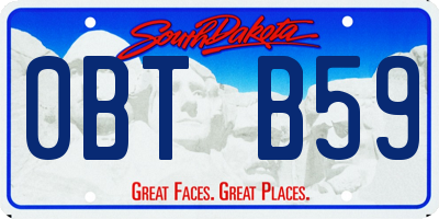 SD license plate 0BTB59