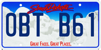 SD license plate 0BTB61