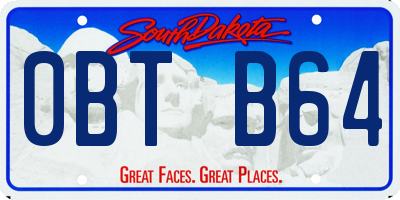 SD license plate 0BTB64