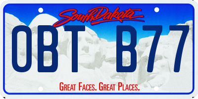 SD license plate 0BTB77