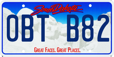 SD license plate 0BTB82