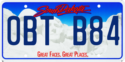 SD license plate 0BTB84