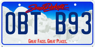 SD license plate 0BTB93