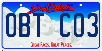 SD license plate 0BTC03