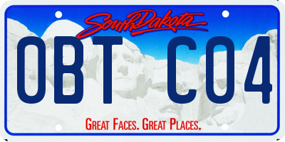 SD license plate 0BTC04