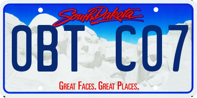 SD license plate 0BTC07