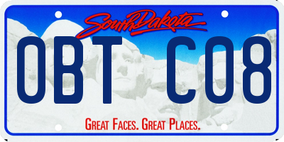 SD license plate 0BTC08