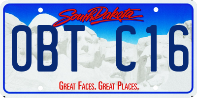 SD license plate 0BTC16