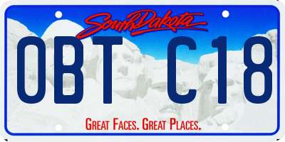 SD license plate 0BTC18