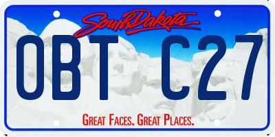 SD license plate 0BTC27
