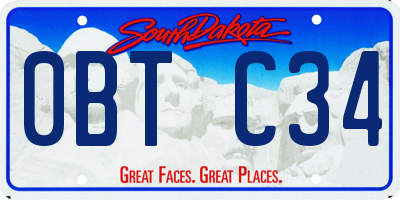 SD license plate 0BTC34