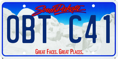 SD license plate 0BTC41