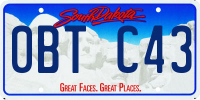 SD license plate 0BTC43