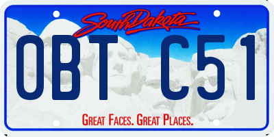 SD license plate 0BTC51
