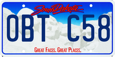 SD license plate 0BTC58