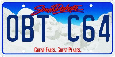 SD license plate 0BTC64