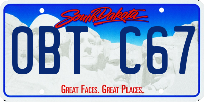 SD license plate 0BTC67