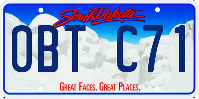 SD license plate 0BTC71