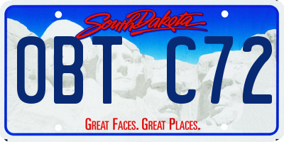 SD license plate 0BTC72