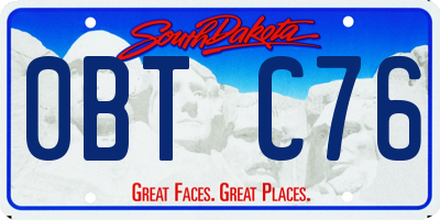 SD license plate 0BTC76