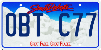 SD license plate 0BTC77