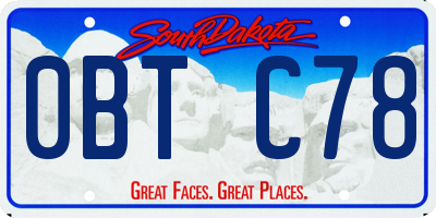 SD license plate 0BTC78