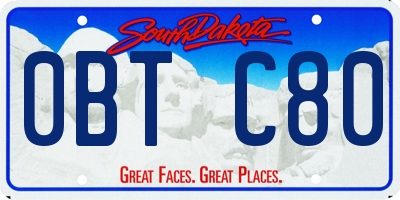 SD license plate 0BTC80