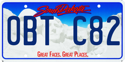 SD license plate 0BTC82