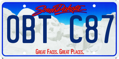 SD license plate 0BTC87