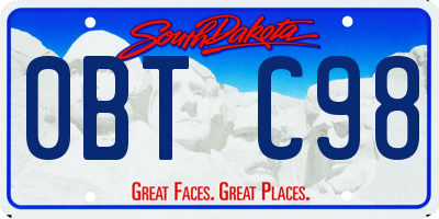 SD license plate 0BTC98