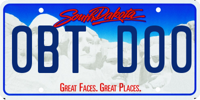 SD license plate 0BTD00