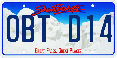 SD license plate 0BTD14