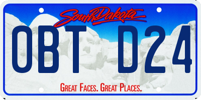 SD license plate 0BTD24