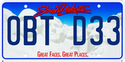 SD license plate 0BTD33