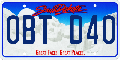 SD license plate 0BTD40