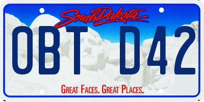 SD license plate 0BTD42